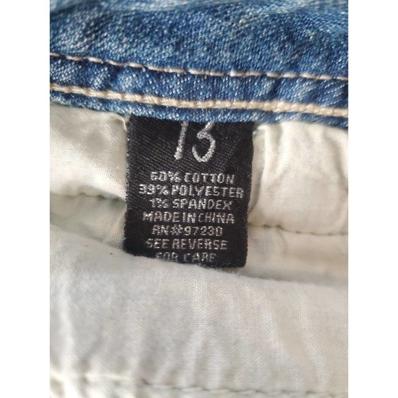 NEW Almost Famous 13 Low Rise Flared Jeans Distressed Button Fly Pockets - Picture 11 of 16